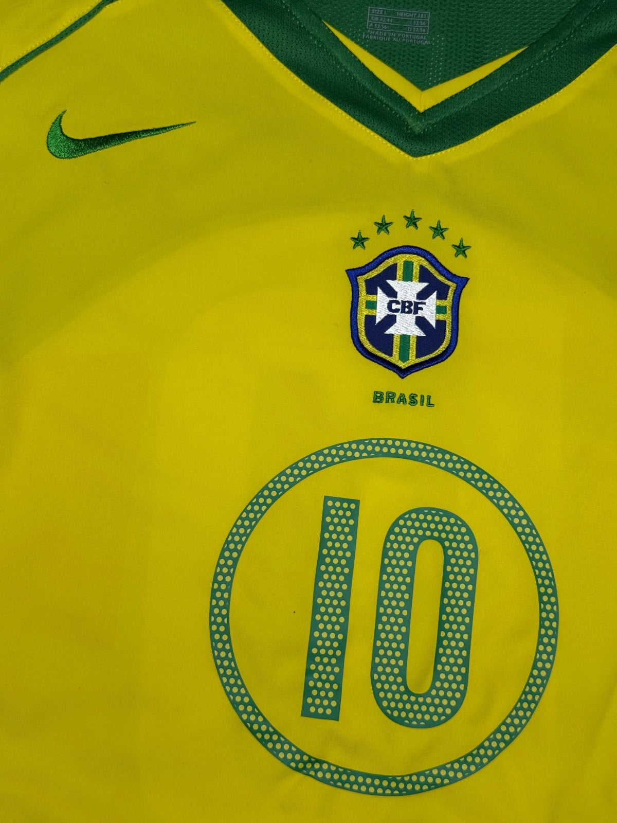 maglia calcio vintage Brasile RONALDINHO Brazil Nike 2004 World Cup Qualifiers