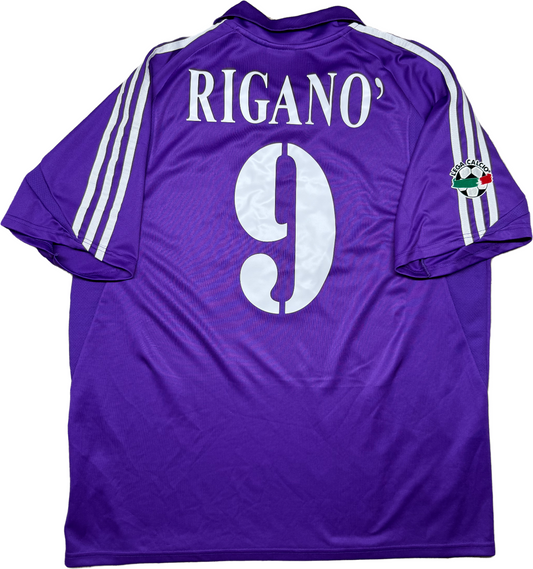 maglia calcio vintage Fiorentina RIGANO Adidas Fondiaria SAI 2003 2004 Serie B