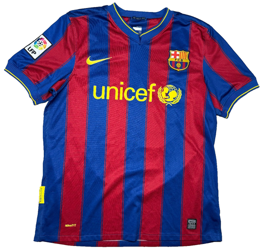 maglia calcio MESSI barcellona vintage NIKE 2009 2010 shirt jersey final unicef