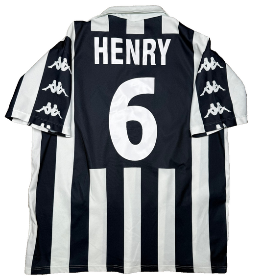 maglia calcio juventus vintage HENRY Kappa 1999 2000 L home D+ FAN VERSION