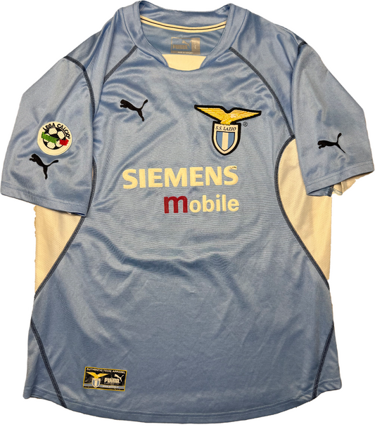 maglia calcio vintage SS Lazio Puma Siemens 2001 2002 NESTA L