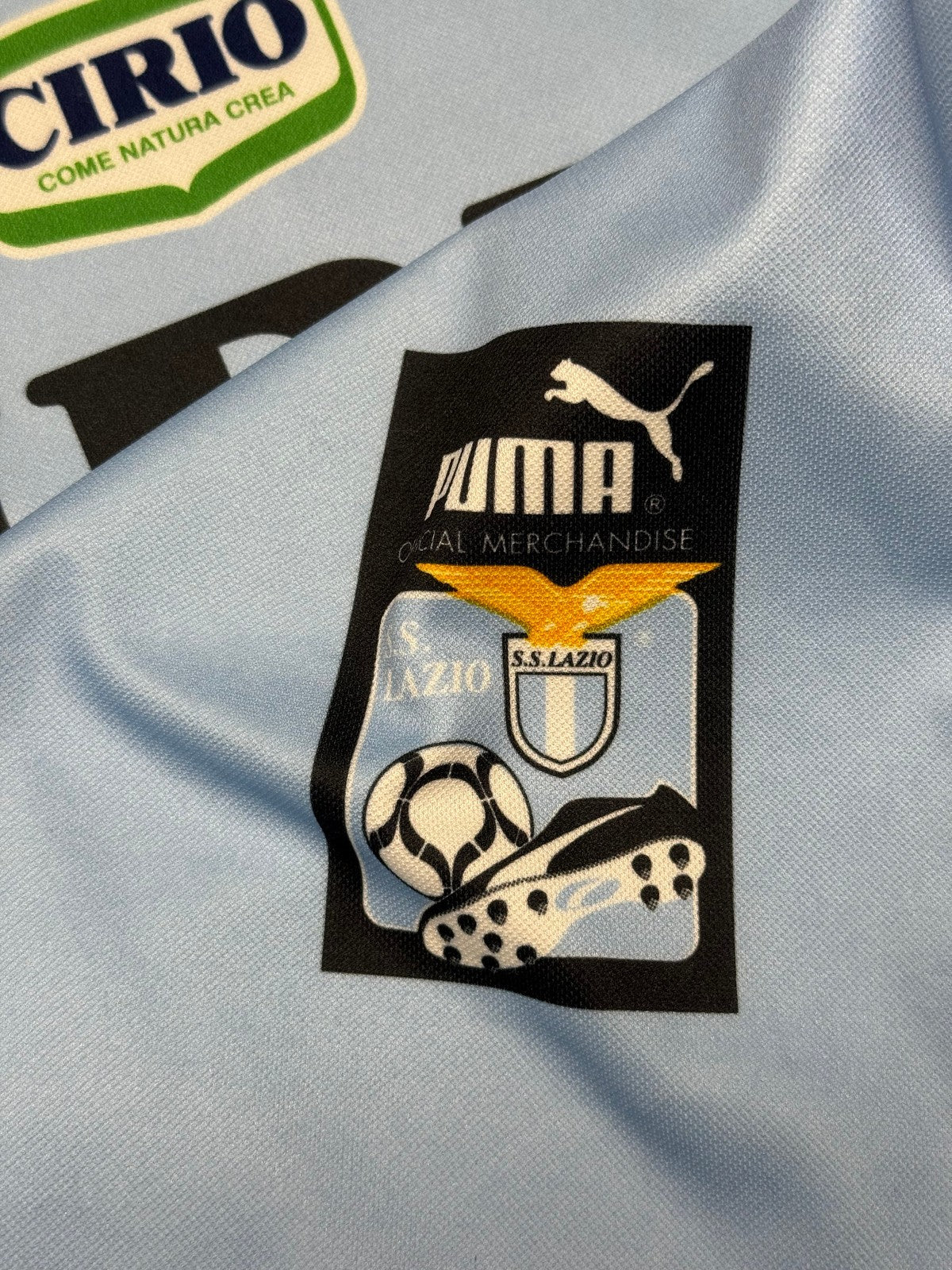 maglia calcio vintage SS Lazio Puma CIRIO 1998 1999 VIERI XXL FAN VERSION