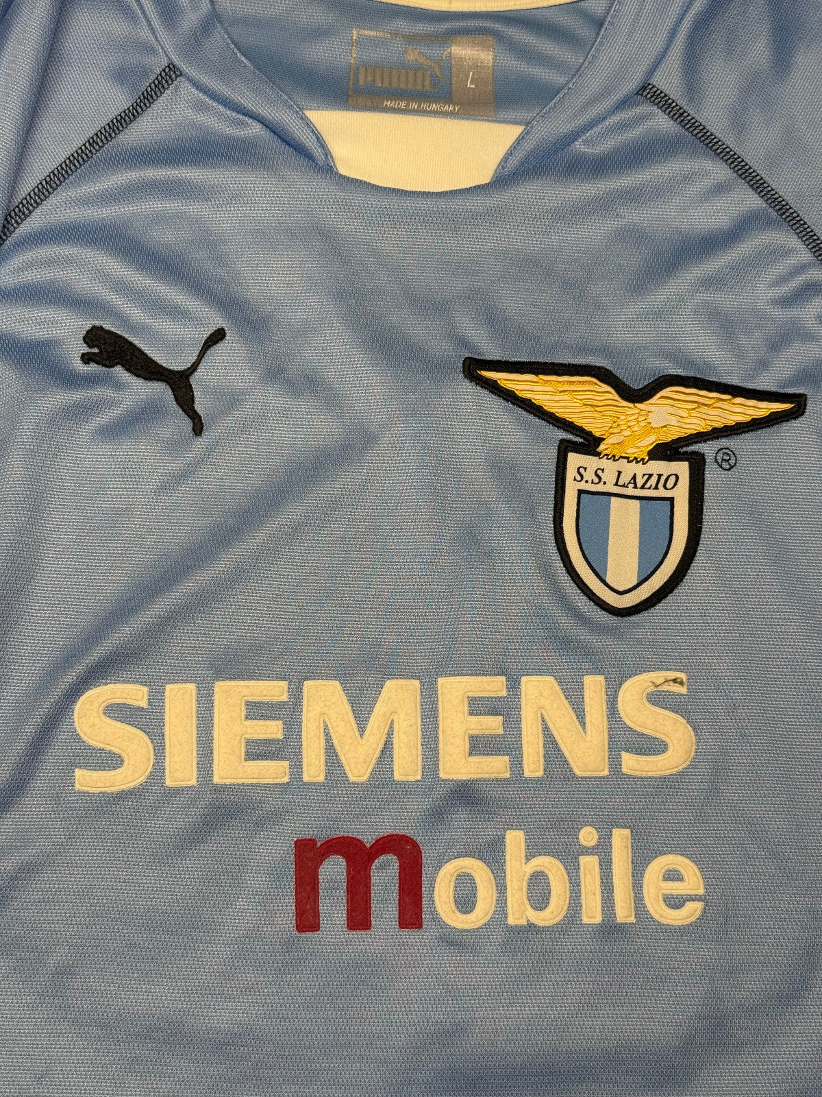 maglia calcio vintage SS Lazio Puma Siemens 2001 2002 NESTA L