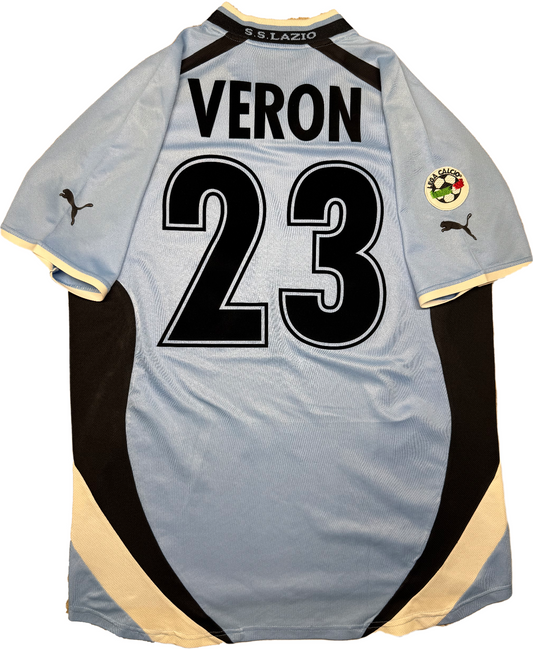 maglia calcio vintage SS Lazio 100 years Puma Siemens 2000 2001 VERON XL
