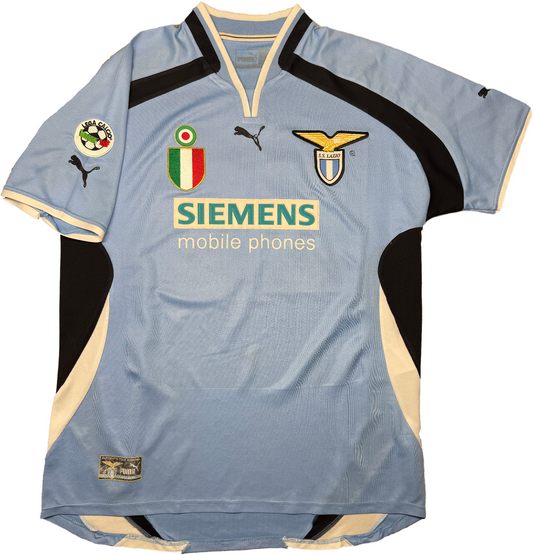 maglia calcio vintage SS Lazio 100 years Puma Siemens 2000 2001 VERON XL