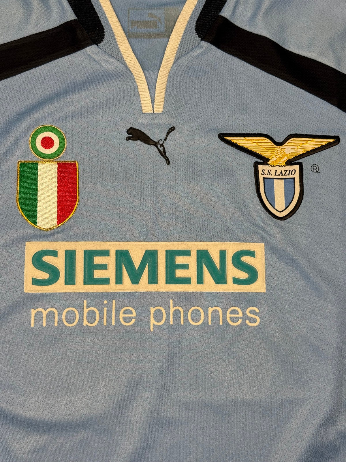 maglia calcio vintage SS Lazio 100 years Puma Siemens 2000 2001 VERON XL