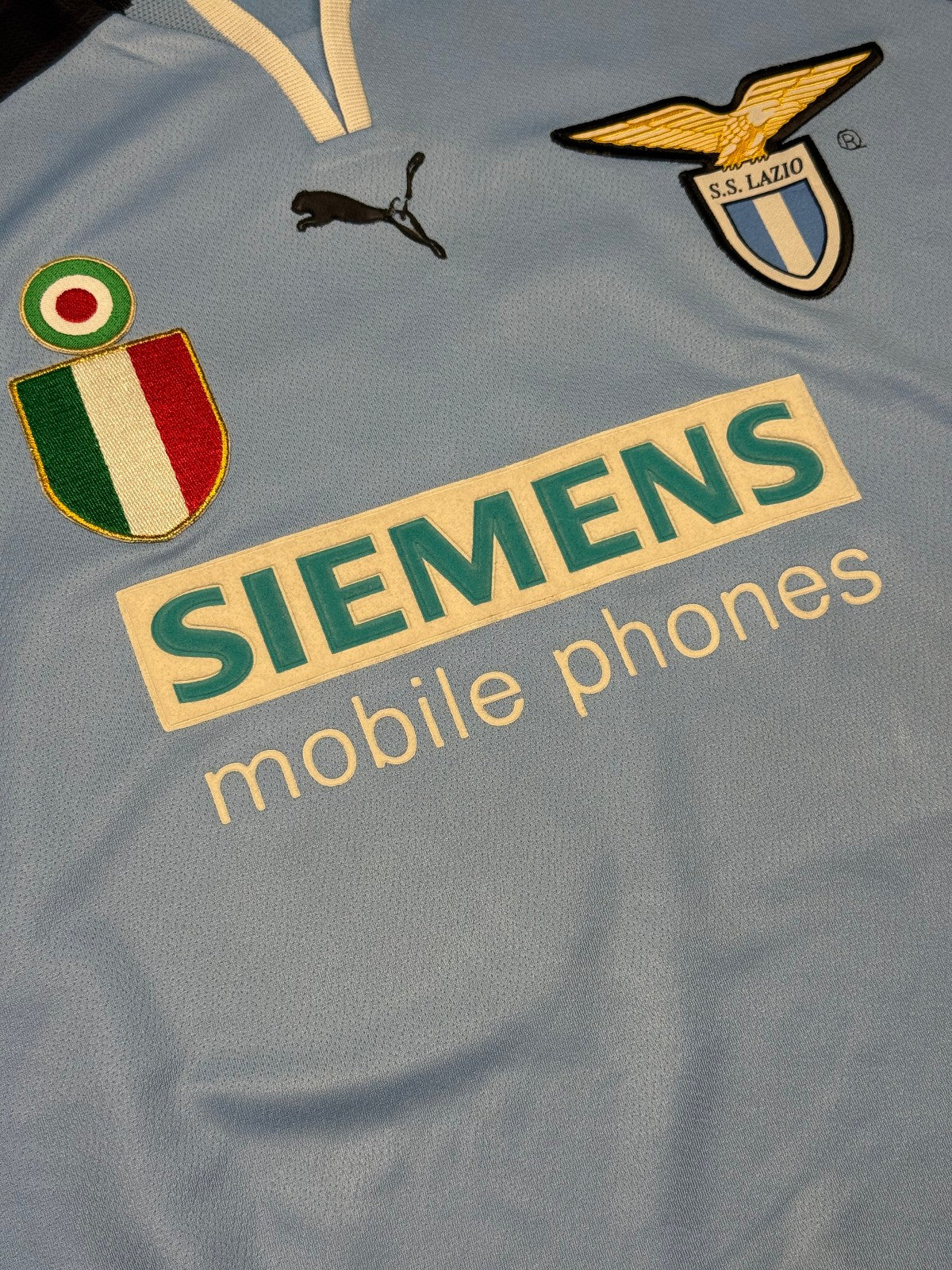maglia calcio vintage SS Lazio 100 years Puma Siemens 2000 2001 VERON XL
