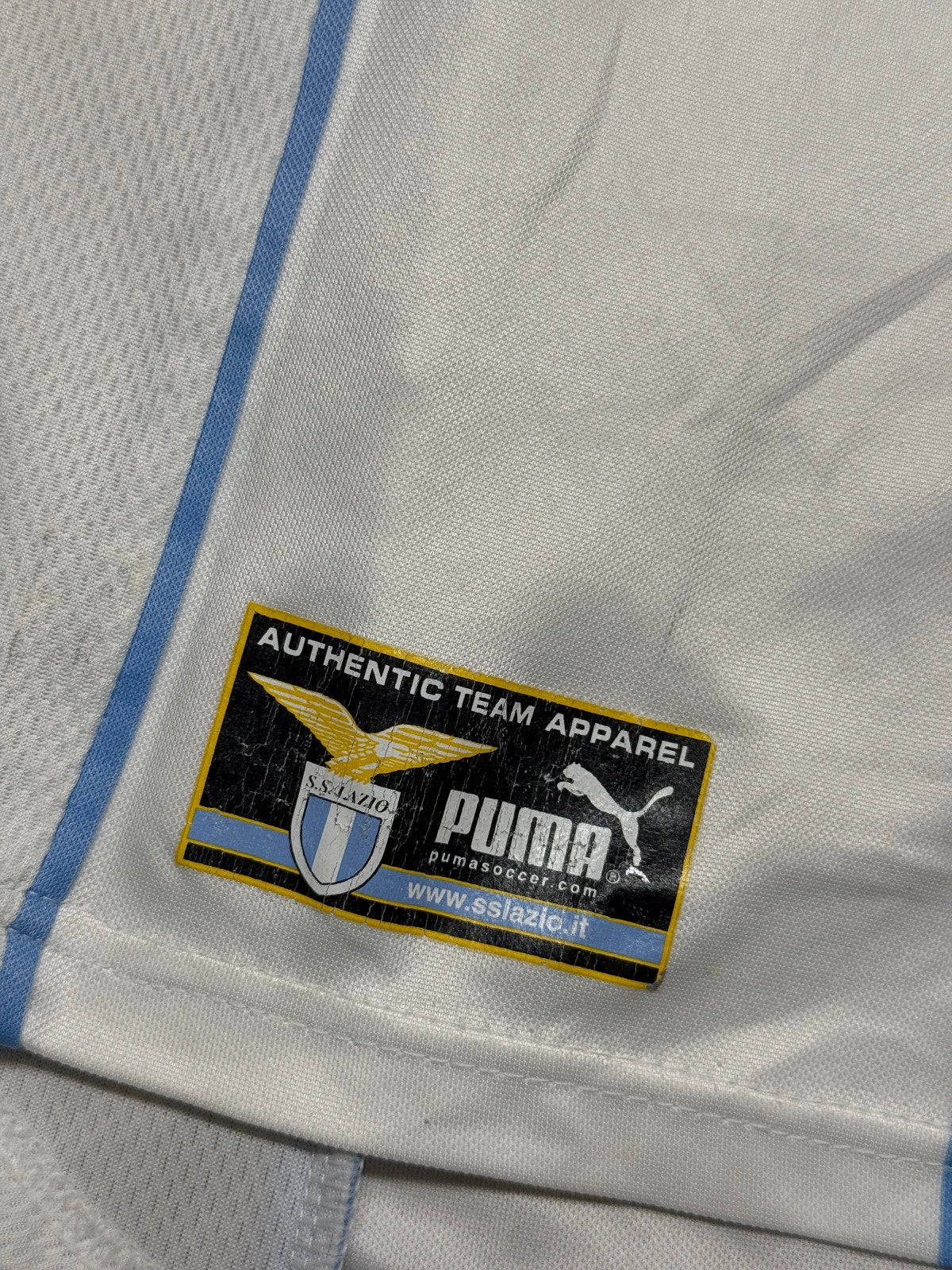 maglia calcio vintage SS Lazio UEFA Puma Siemens Mobile 2001 2002 MIHAJLOVIC XL