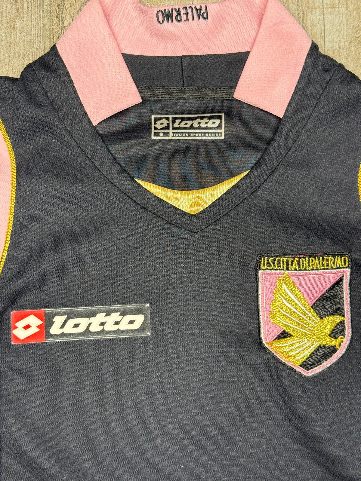 maglia calcio vintage Palermo CAVANI 2008 2009 Lotto Betshop S away
