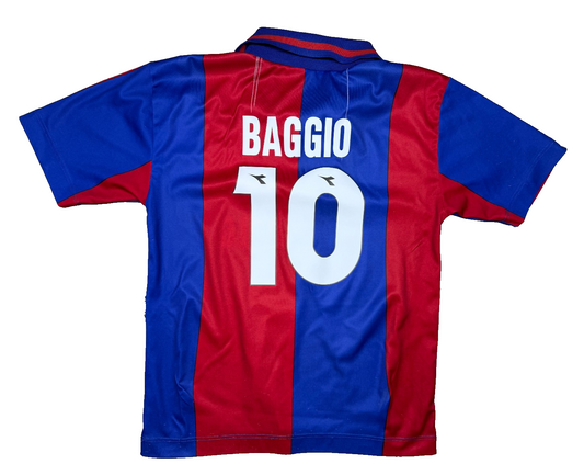 maglia calcio vintage FC Bologna Diadora Roberto Baggio 1997 1998 Granarolo JR