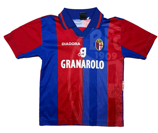 maglia calcio vintage FC Bologna Diadora Roberto Baggio 1997 1998 Granarolo JR