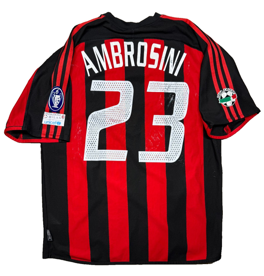 maglia calcio vintage AMBROSINI AC Milan Adidas 2003 2004 Meriva shirt M