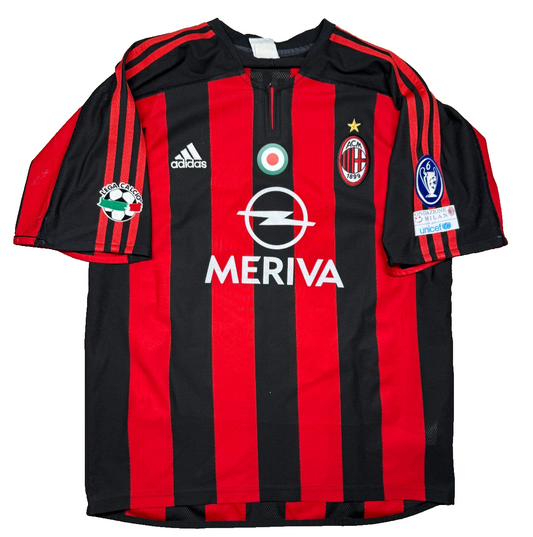 maglia calcio vintage AMBROSINI AC Milan Adidas 2003 2004 Meriva shirt M