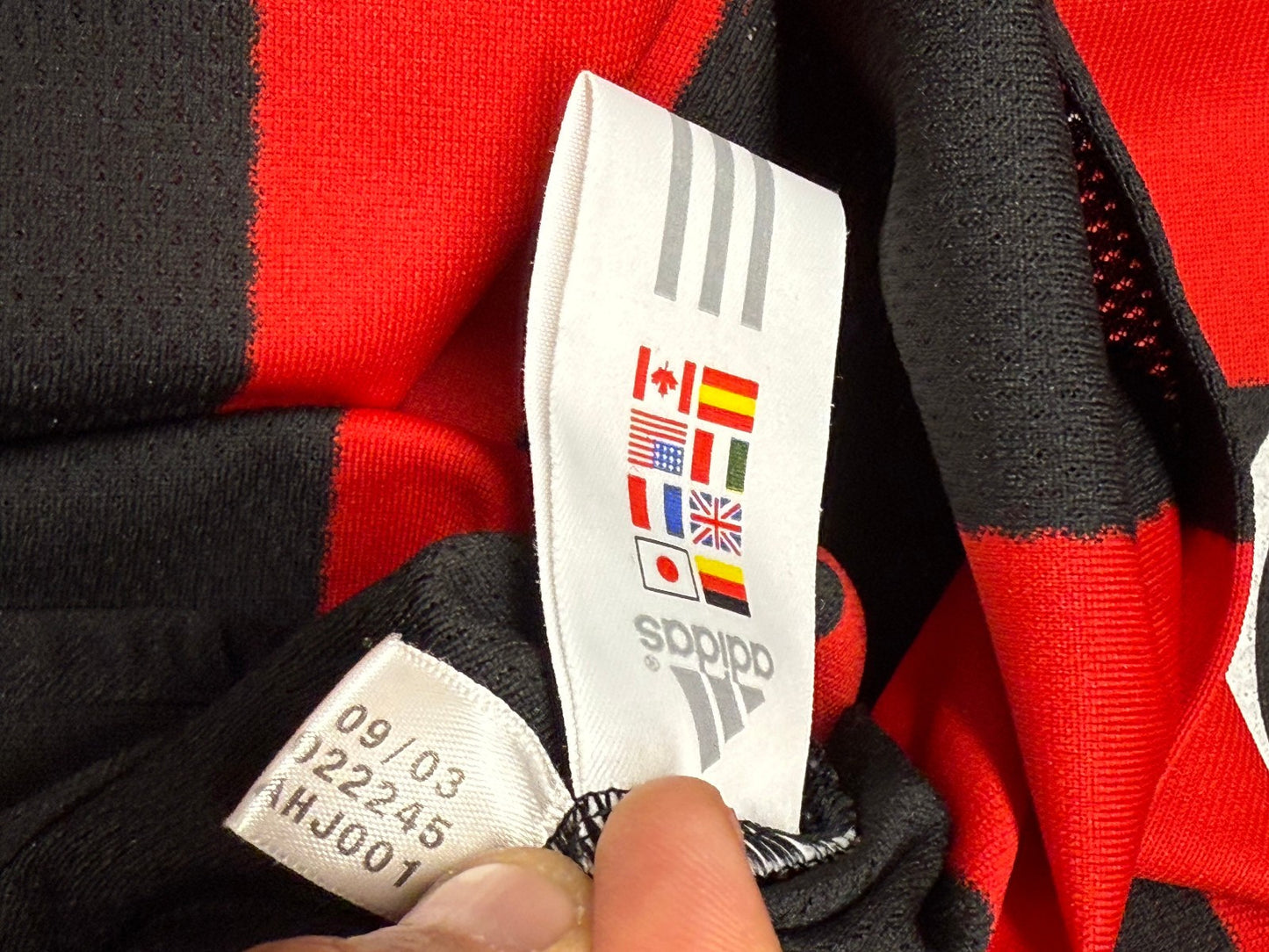 maglia calcio vintage AMBROSINI AC Milan Adidas 2003 2004 Meriva shirt M