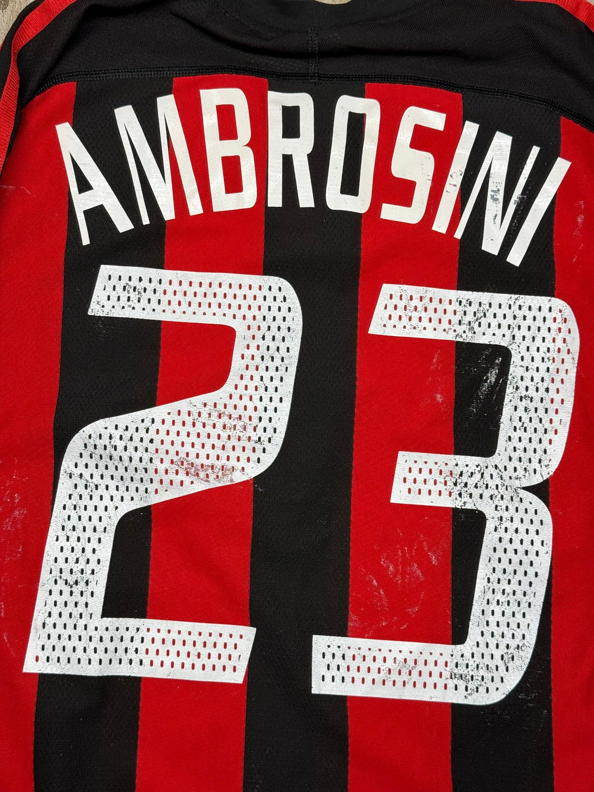 maglia calcio vintage AMBROSINI AC Milan Adidas 2003 2004 Meriva shirt M
