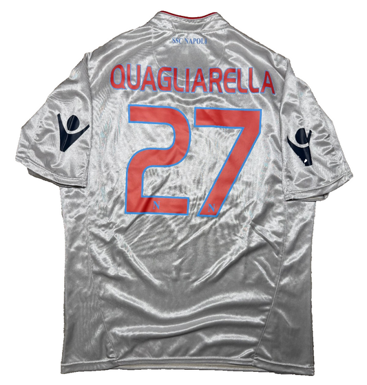 maglia calcio vintage Napoli QUAGLIARELLA 2009 2010 shirt Jersey Macron L Lete