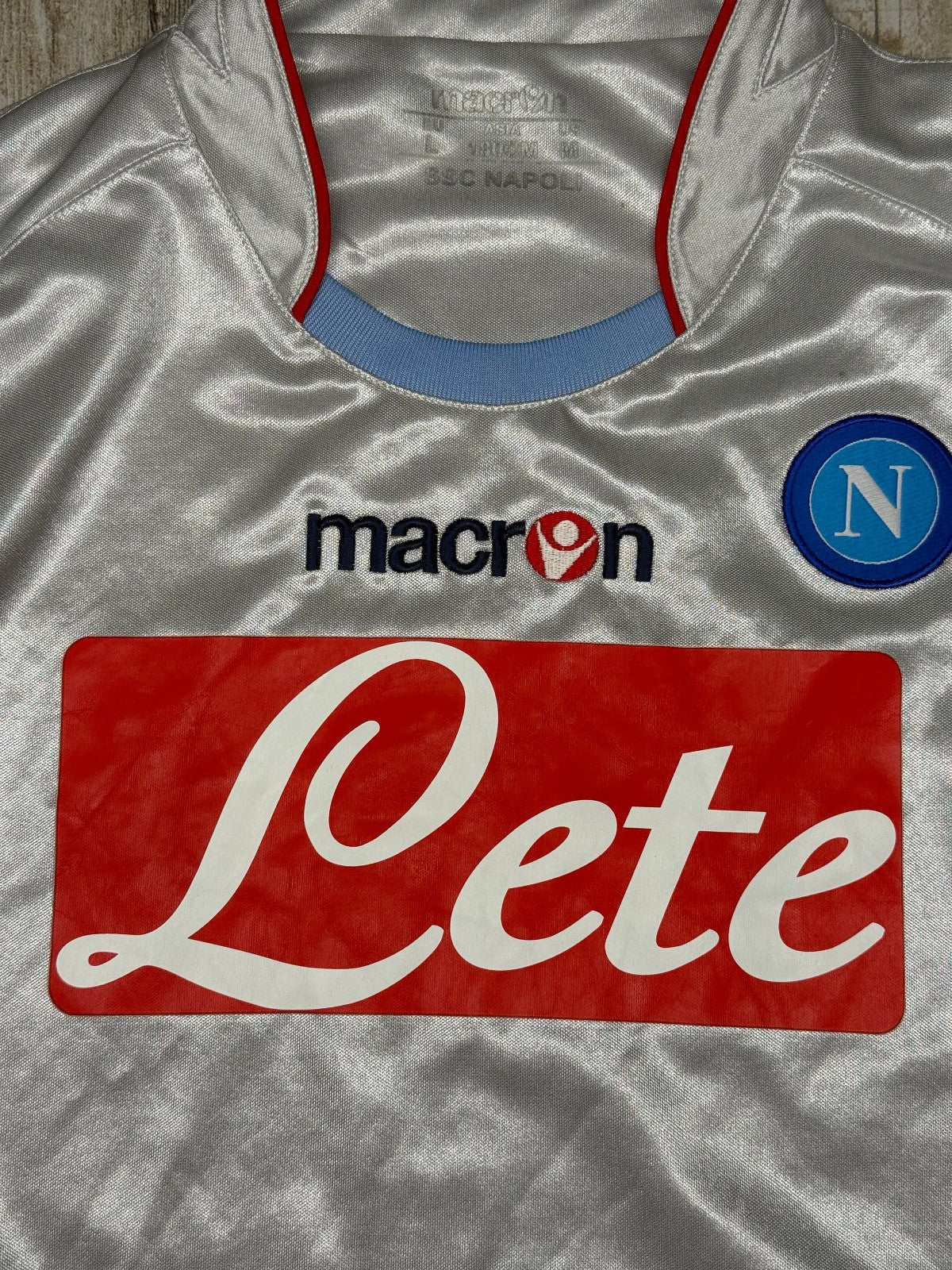 maglia calcio vintage Napoli QUAGLIARELLA 2009 2010 shirt Jersey Macron L Lete