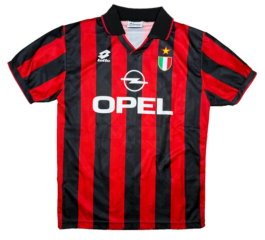 maglia calcio vintage Gullit AC Milan Adidas 1993 1994 Motta Lotto shirt M/L