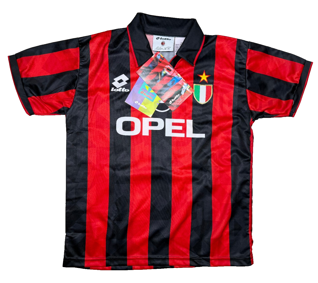 maglia calcio vintage Gullit AC Milan Adidas 1994 1995 Opel Lotto shirt XXL JR