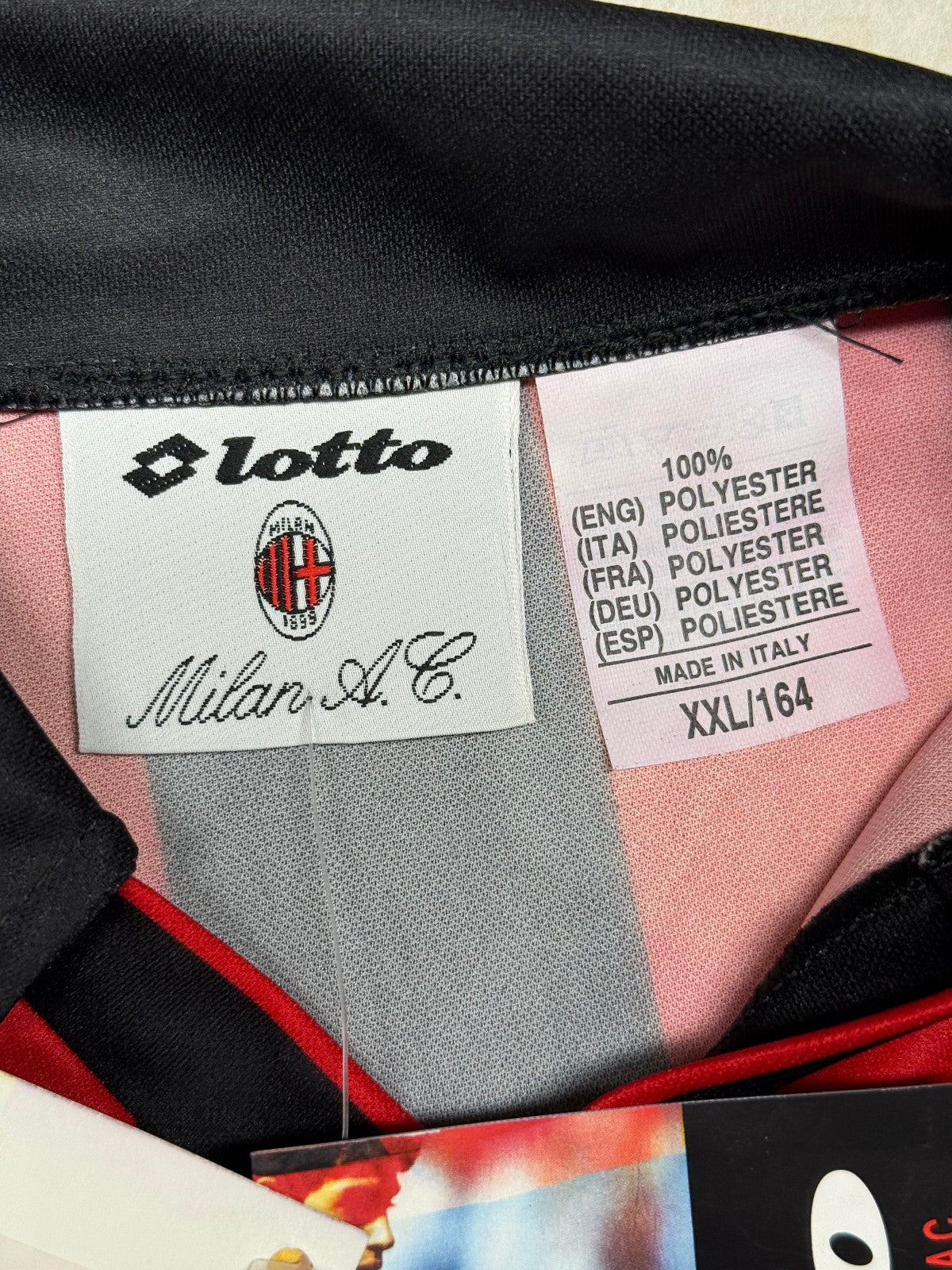 maglia calcio vintage Gullit AC Milan Adidas 1994 1995 Opel Lotto shirt XXL JR