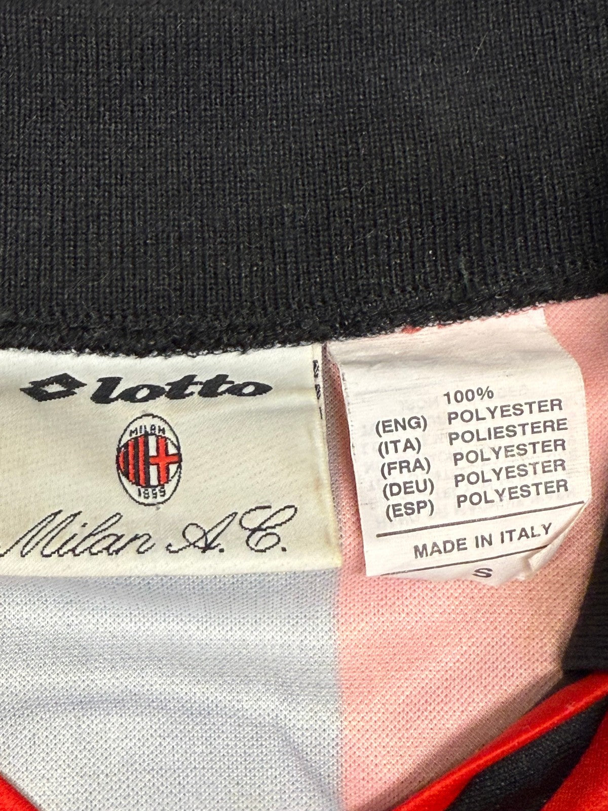 maglia calcio vintage Gullit AC Milan Adidas 1994 1995 Opel Lotto shirt S