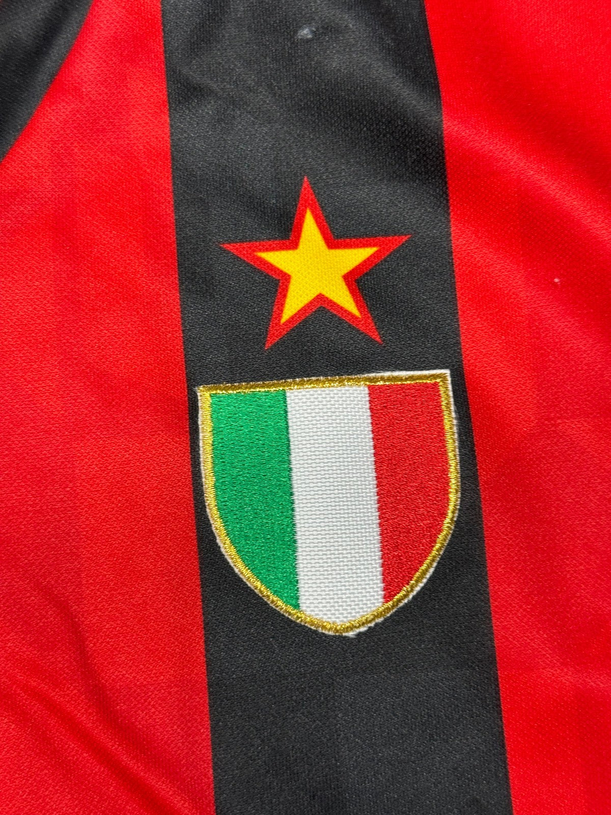 maglia calcio vintage Gullit AC Milan Adidas 1994 1995 Opel Lotto shirt S