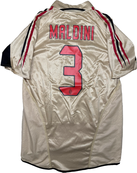 maglia calcio vintage AC Milan Maldini 2004-05 Opel Climacool Large Serie A S