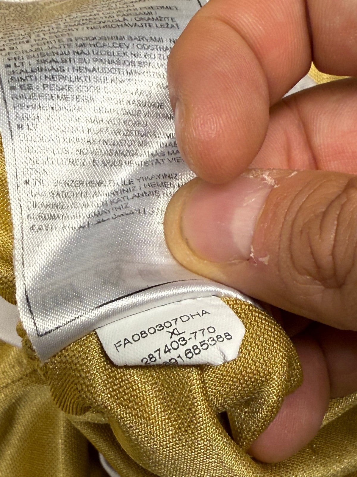 maglia calcio vintage Juventus Del Piero Champions League 2008 away oro XL