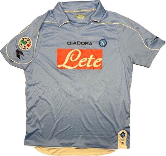 maglia calcio vintage Napoli LAVEZZI 2008 2009 XL calcio Jersey Diadora Lete