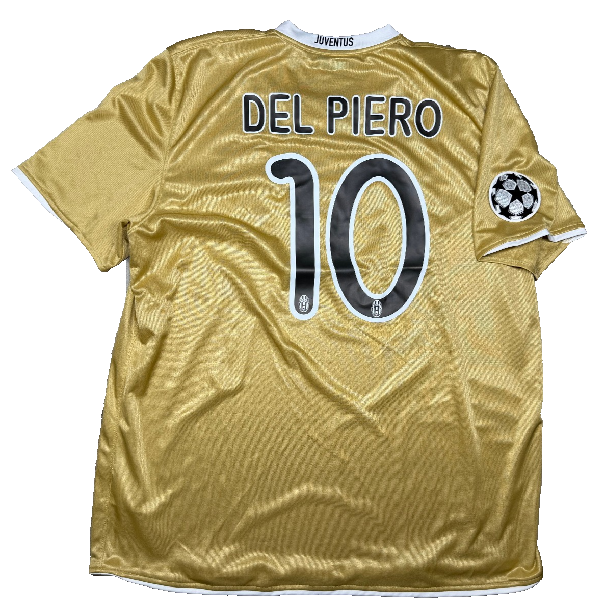 maglia calcio vintage Juventus Del Piero Champions League 2008 away oro XXL
