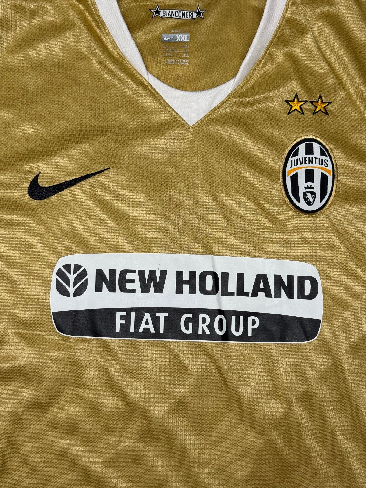 maglia calcio vintage Juventus Del Piero Champions League 2008 away oro XXL