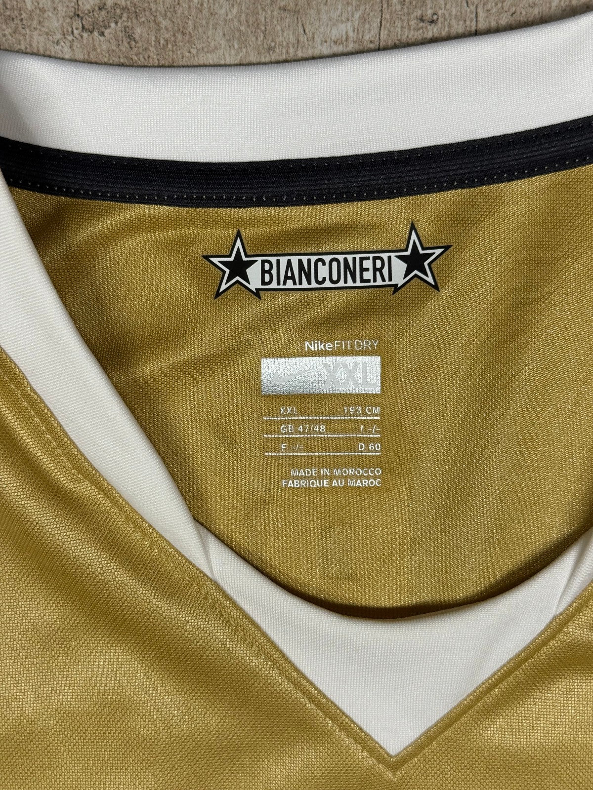 maglia calcio vintage Juventus Del Piero Champions League 2008 away oro XXL