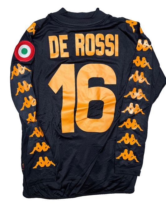 maglia calcio vintage AS Roma De Rossi 2008 2009 Serie A kappa Wind S