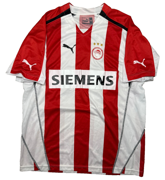 maglia calcio vintage Olimpiakos RIVALDO PUMA 2005 2006 Siemens XL home