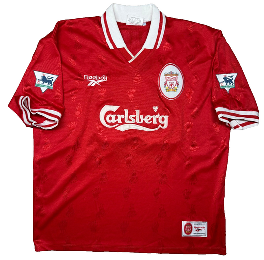 maglia calcio Vintage Liverpool jersey Carragher Reebok carlsberg 1996 1997 XL