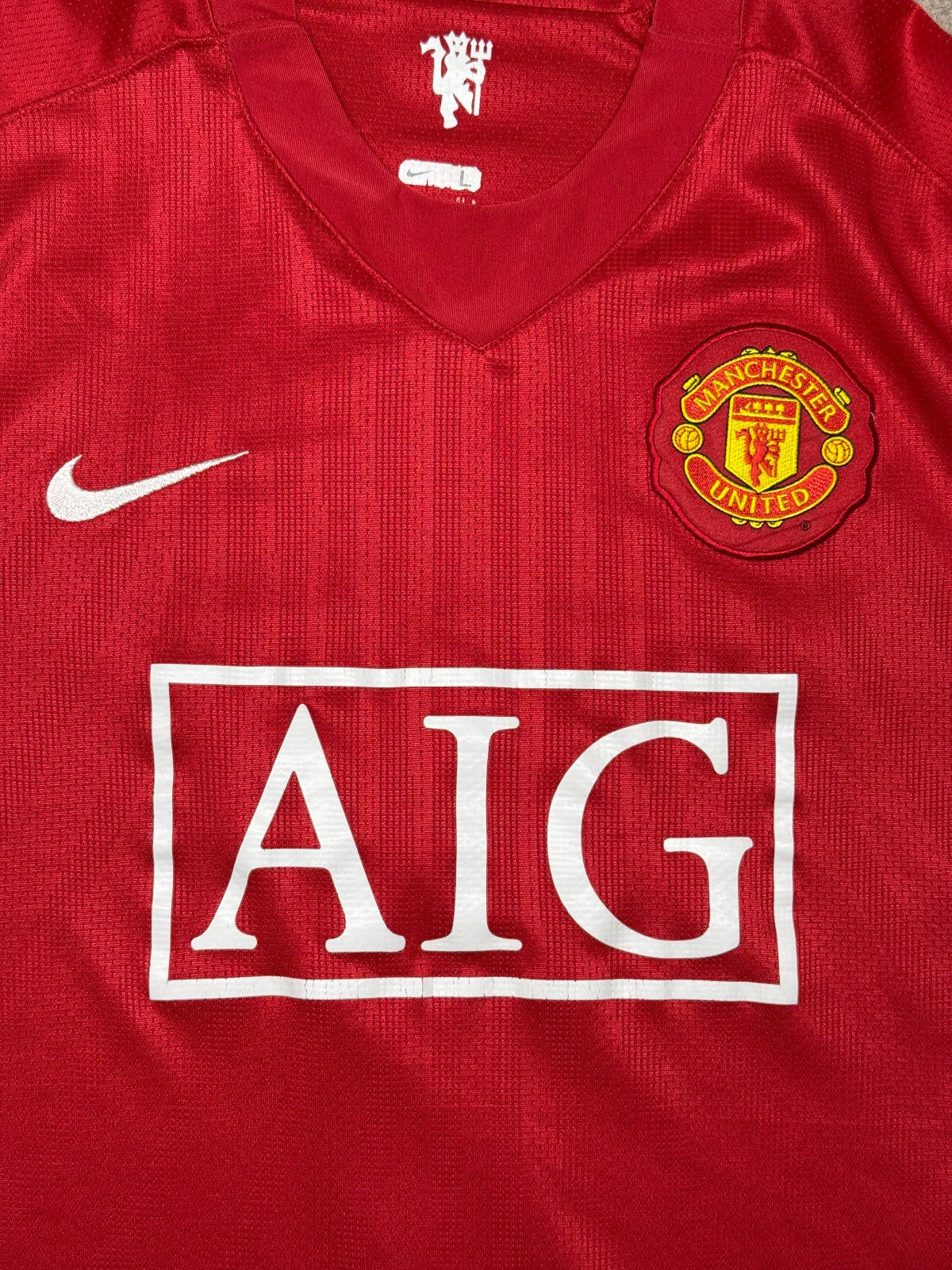 cristiano ronaldo manchester united shirt NIKE 2007 2008 AIG jersey authentic L