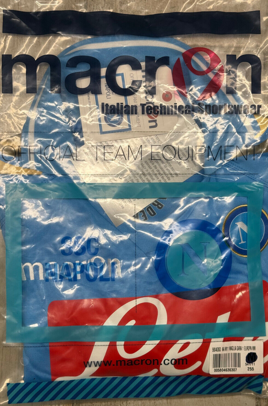 maglia calcio vintage Napoli CAVANI UEFA Champions 2011 2012 shirt Macron M Lete