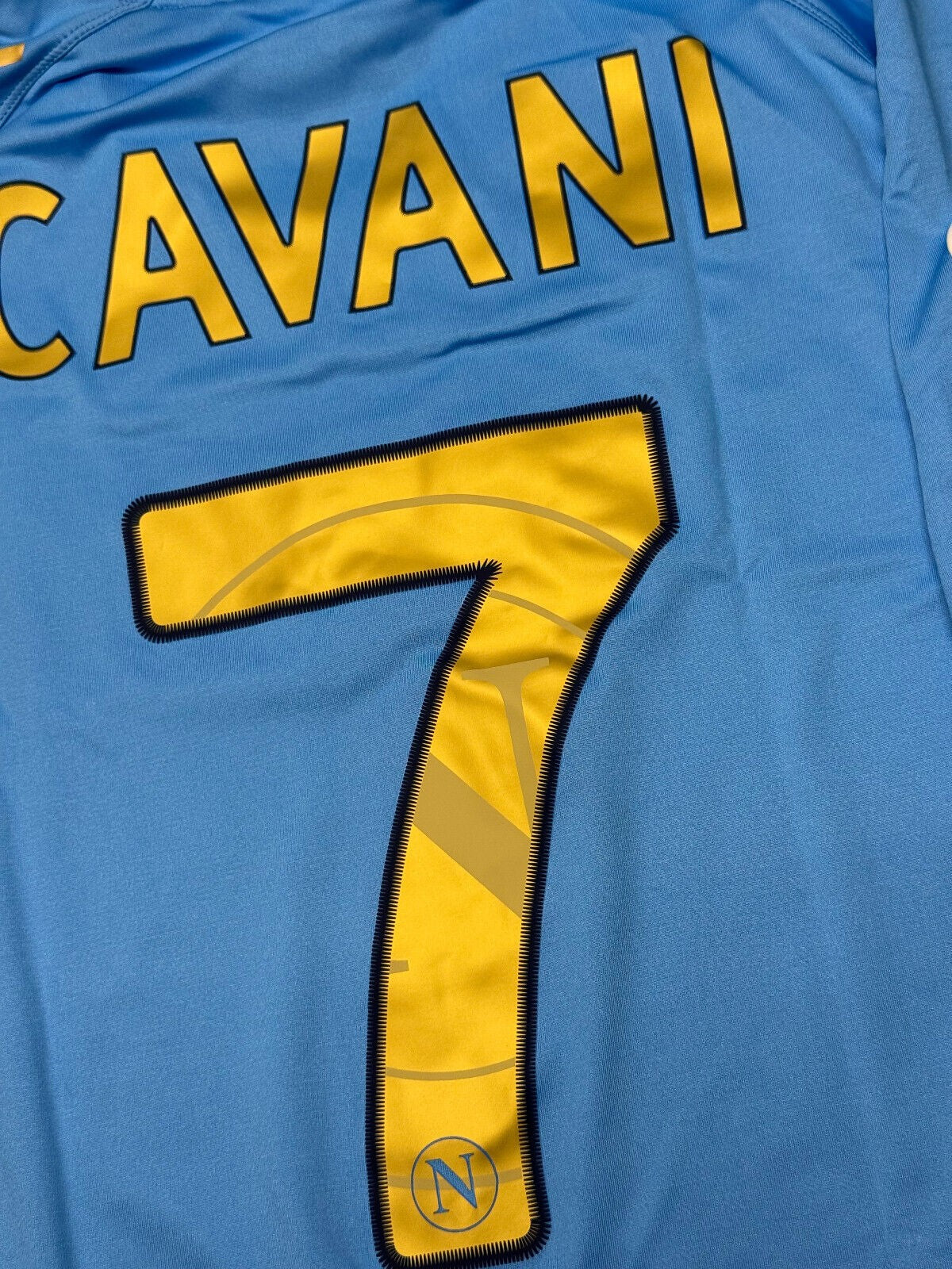 maglia calcio vintage Napoli CAVANI UEFA Champions 2011 2012 shirt Macron M Lete