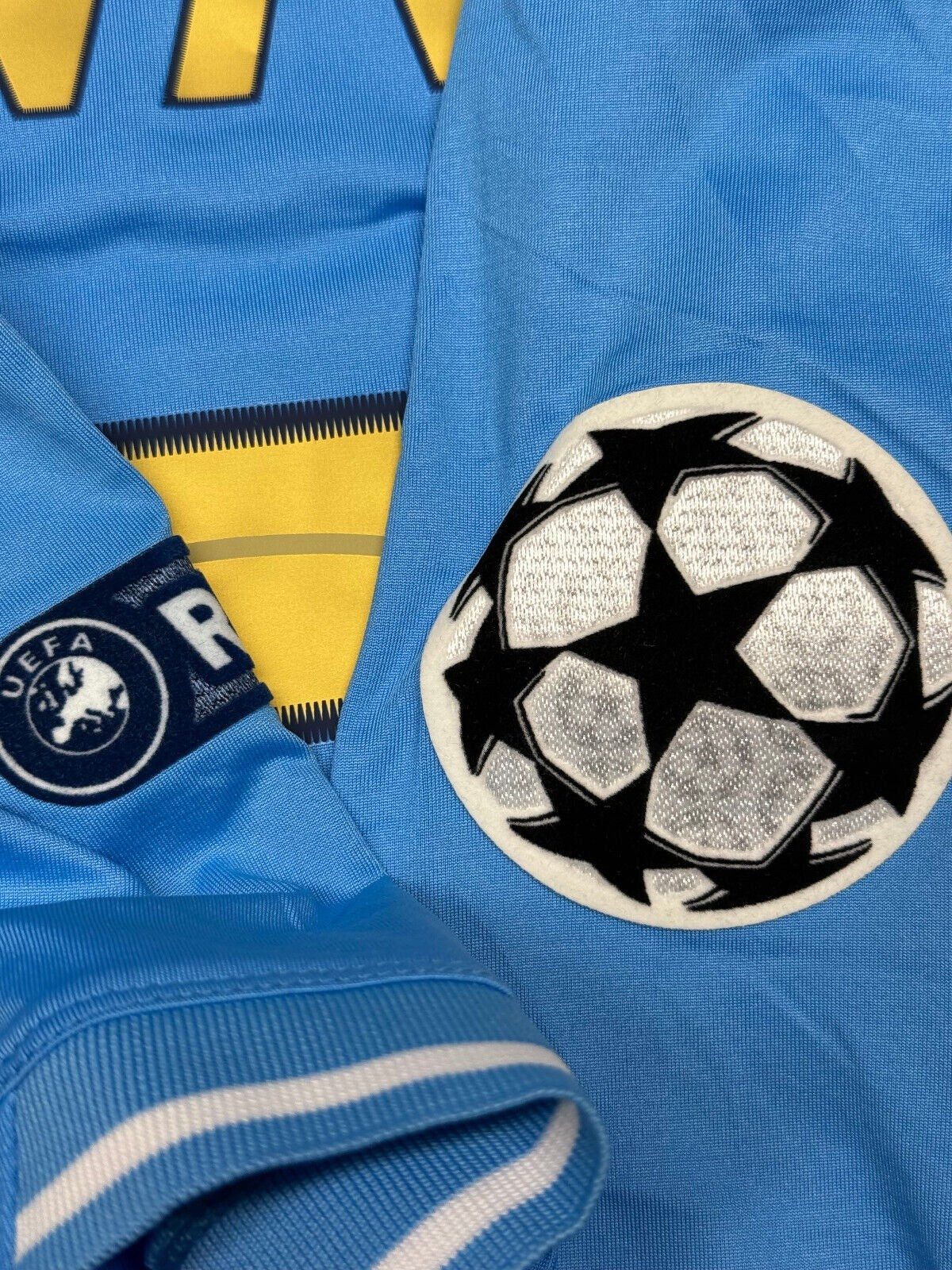 maglia calcio vintage Napoli CAVANI UEFA Champions 2011 2012 shirt Macron M Lete