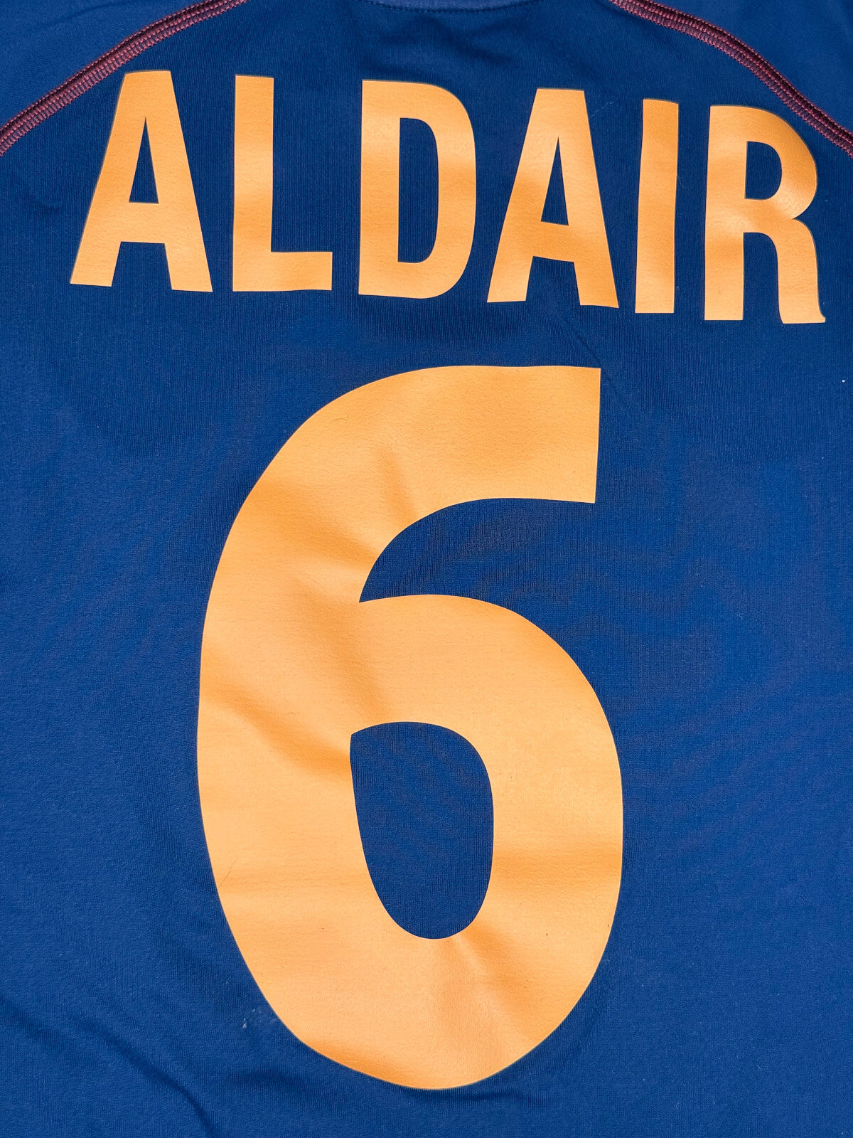 maglia calcio vintage AS Roma ALDAIR scudetto 2001 2002 INA M KAPPA third