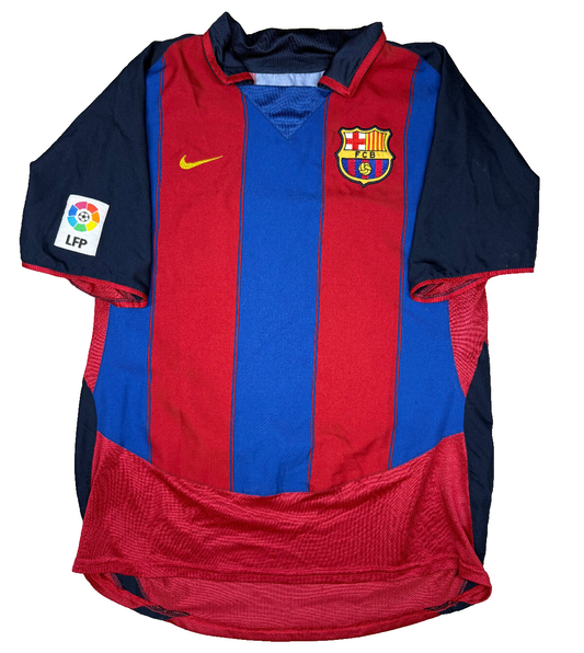 maglia calcio vintage Ronaldinho barcellona Barca NIKE 2003 2004 shirt jersey M
