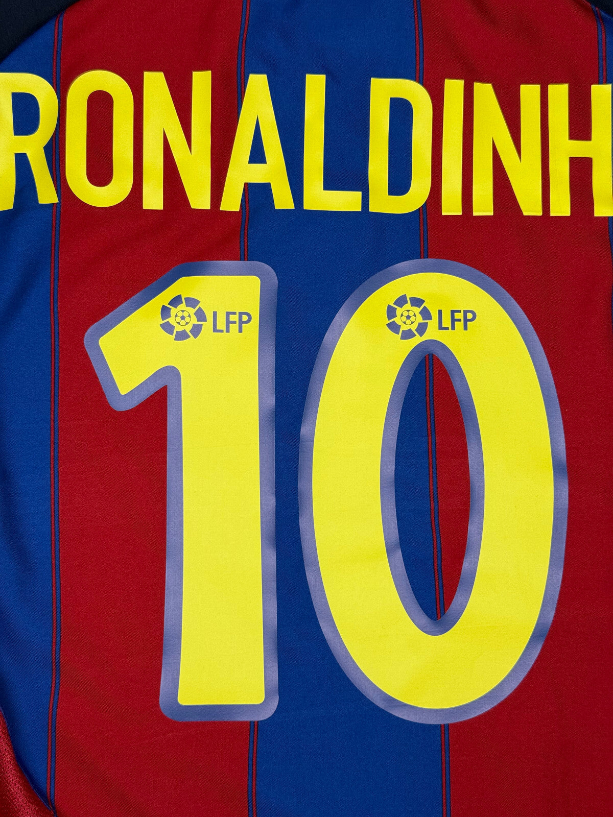maglia calcio vintage Ronaldinho barcellona Barca NIKE 2003 2004 shirt jersey M