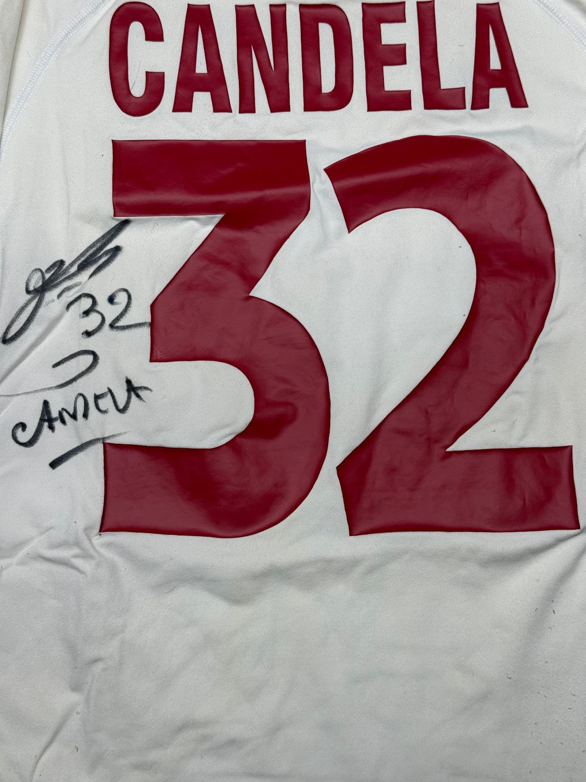 maglia calcio vintage AS Roma Candela #32 2000 2001 Kappa scudetto SIGNED proof