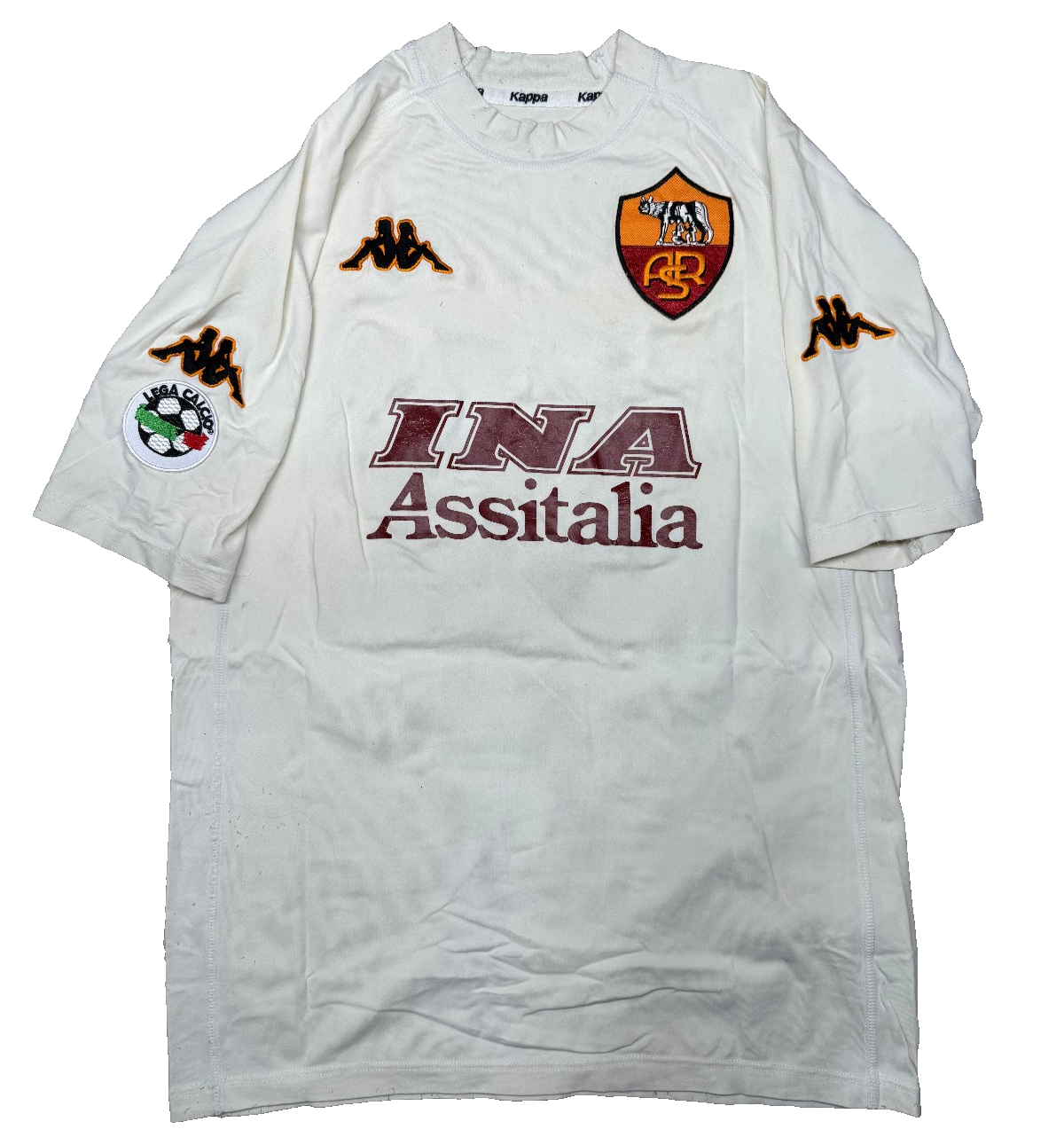 maglia calcio vintage AS Roma Candela #32 2000 2001 Kappa scudetto SIGNED proof