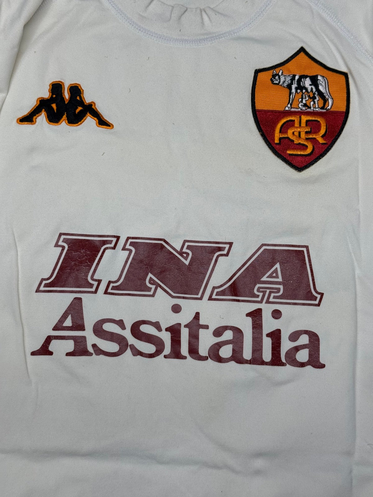 maglia calcio vintage AS Roma Candela #32 2000 2001 Kappa scudetto SIGNED proof