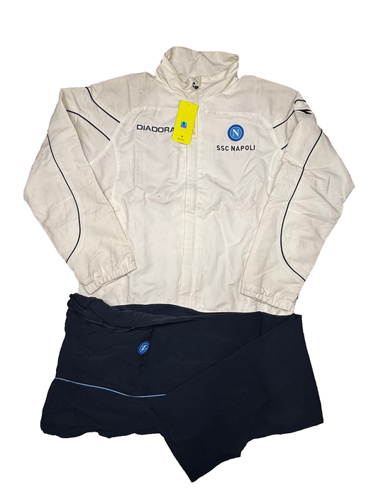 Felpa SSC Napoli Diadora vintage 2007 2008 S *BNWT* Tracktop Hamsik tuta