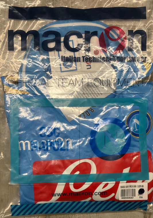 maglia calcio vintage Napoli CAVANI UEFA Champions 2011 2012 shirt Macron M Lete