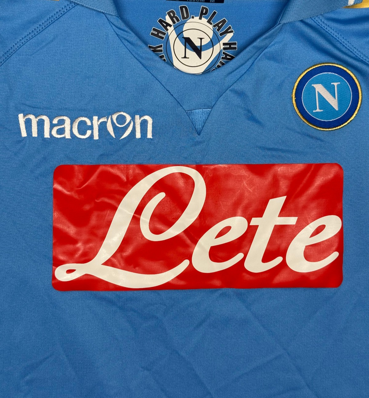 maglia calcio vintage Napoli CAVANI UEFA Champions 2011 2012 shirt Macron M Lete