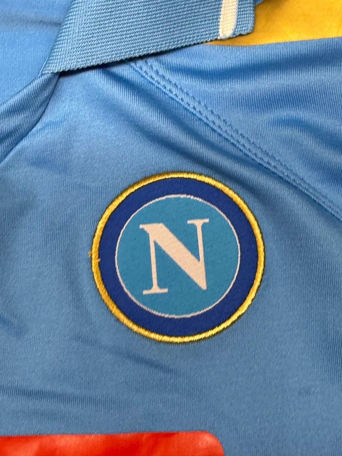 maglia calcio vintage Napoli CAVANI UEFA Champions 2011 2012 shirt Macron M Lete