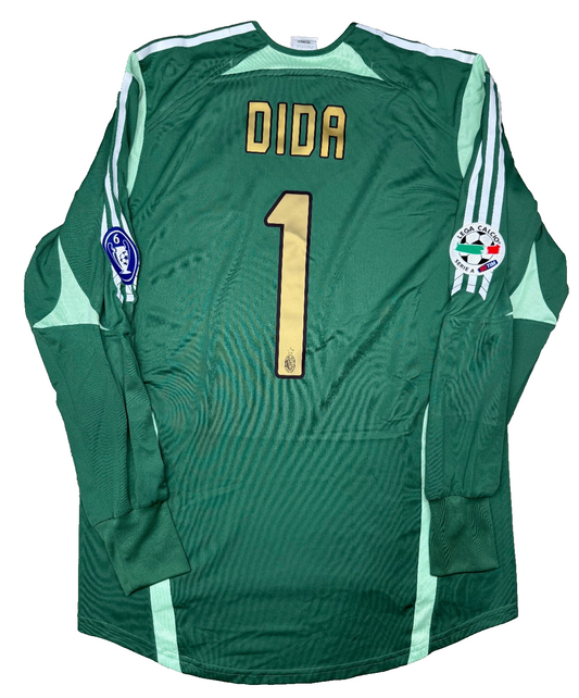 maglia calcio Dida AC Milan 2005 2006 Serie A Zafira Adidas portiere goalkeeper